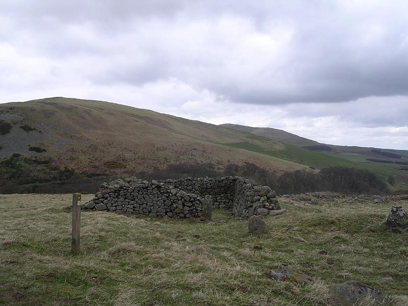 2008-04-16_10.14.52.jpg - Walled sheepfold on the site of a prehistoric settlement